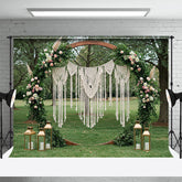 Lofaris Circular Arch Floral Fresh Outdoor Wedding Backdrop